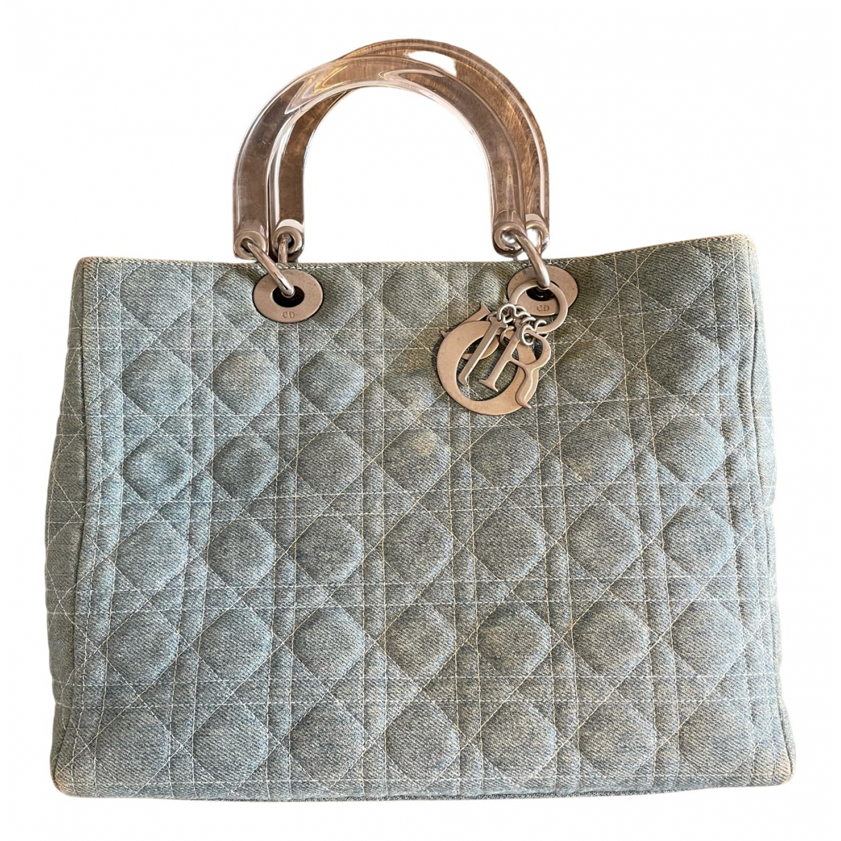 Lady dior handbag Dior Blue in Denim 